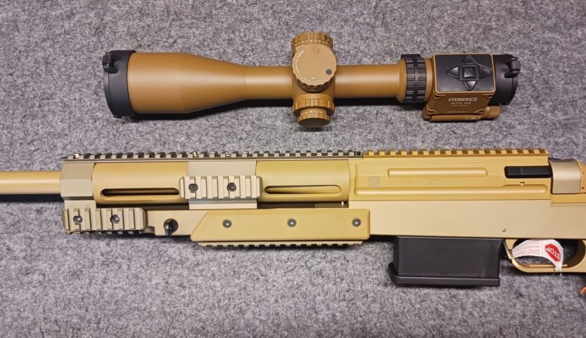 Puškohled Steiner M7Xi 4-28x56 IFS s osnovou MSR-2 v barvě coyote brown